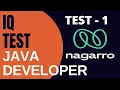 Test - 1 Nagarro IQ Test Java Developer Software Engineer Online Interview