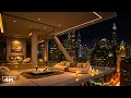 Download Lagu Rainy Chicago Nighttime Serenity 🌃 Smooth Piano Jazz, Rain \u0026 Fireplace Sounds for Relaxation
