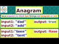 Java Anagram Part - 1 Explanation