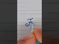 How to write in cursive Capital letter F Cursive Writing for beginner Cursive handwriting practice
