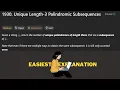 Unique Length-3 Palindromic Subsequences Leetcode 1930 Medium is Easy