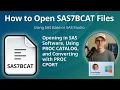 How to Open SAS7BCAT Files SAS Version 8 Catalog