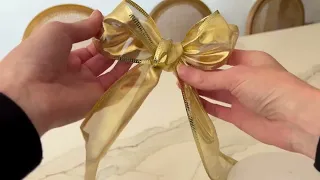 Holiday Gift Wrapping Gold Ribbon Review