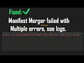 Manifest merger failed with multiple errors see logs Fixed Very Simple