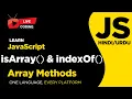 JavaScript Array Methods isArray and indexOf Explained - Tutorial