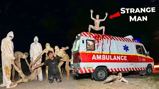 Strange Man On a Forest Road | एम्बुलेंस में डालना पड़ा बेहोश करकें Strange men rescued by ambulance