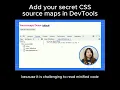 Load private CSS source maps manually to debug