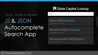 Quick Autocomplete App With JS JSON