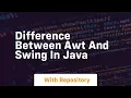 difference between awt and swing in java
