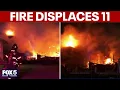 NJ fire displaces nearly a dozen people