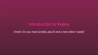 Introduction to RxJava - Getting Started