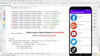 How to create a Custom Listview In Android Studio Using a Java programming language