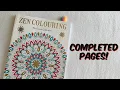 Pages I have COMPLETED in my Zen Colouring Book