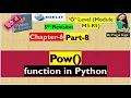 o level python programming chapter 6 part 8 pow function in