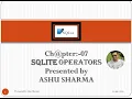 SQLite Operators