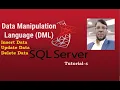 SQL Server Tutorial-6 Data Manipulation Language DML Insert Update Delete Bangla