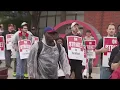 We need that contract Aramark workers on strike demanding better wages and benefits
