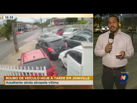 Roubo de veículo na tarde desta terça-feira em Joinville: assaltante atropelou a vítima