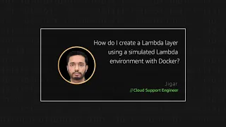 How do I create a Lambda layer using a simulated Lambda environment with Docker