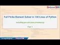 Full Finite Element Solver in 100 Lines of Python