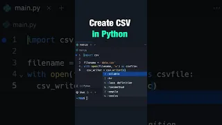 Create CSV FIle in Python