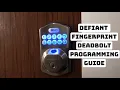 How to Program Defiant Electronic Fingerprint Door Lock