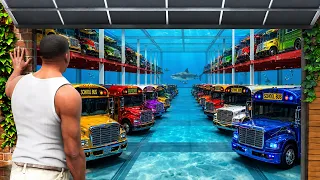 Franklin & Shinchan Found a SECRET Rare Bus Garage in GTA 5