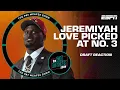 The Pat McAfee Draft Spectacular reacts to the Cardinals pick Jeremiyah Love at No 3