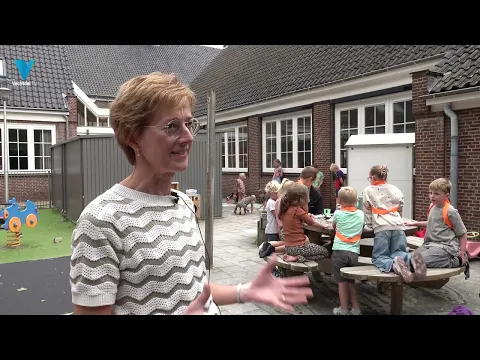 Met stoepkrijt aandacht voor personeelstekort in kinderopvang