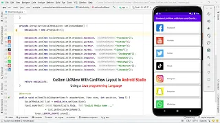 Custom ListView With CardView Layout In Android Studio Using a Java Programming Language