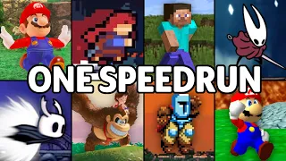 I combined 8 GAMES into ONE SPEEDRUN