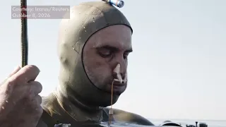 Russian freediver, nagtala ng panibagong world record