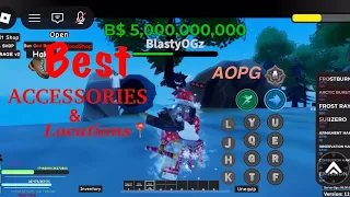Best Accessories ALL Locations BUILDS - AOPG roblox