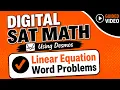 Digital SAT Math Using Desmos Linear Equation Word Problems