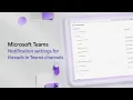 Notification settings for threads in Teams channels