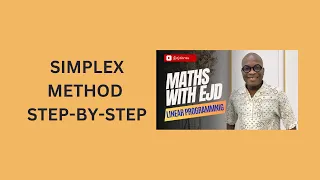 15 Simplex Method Step-by-Step
