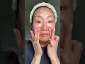 Five point facial massage for anti-aging depuffing face