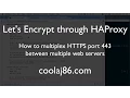 Let s Encrypt through HAProxy