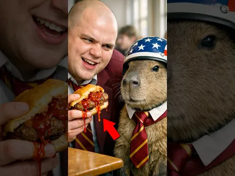 Alex Tried a Spicy Burger Prank on Cappy, but It Backfired 😂🐾 #capybara