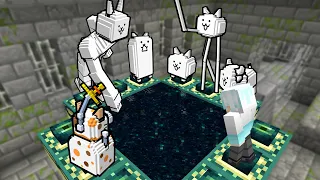 "にゃんこ大戦争"のネコが協力してくれる世界【マイクラ】
