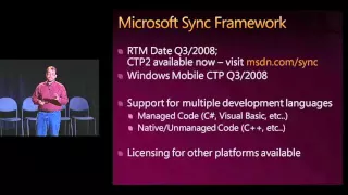 MIX08 Using the Microsoft Sync Framework and FeedSync