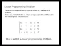 Chapter 3 Section 2 - A Linear Programming Problem