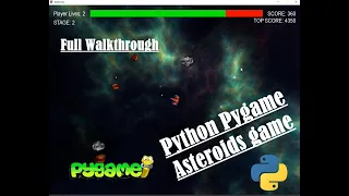 Asteroids Tutorial - Full Walkthrough Python Pygame Coding