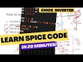 How to Write Spice code Inverter Simulation using NGspice Pspice Spice Netlist