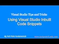 Using Visual Studio Code Snippets Surrounding With Code Snippets Visual Studio Tips and Tricks