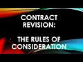 Contract revision The rules of consideration