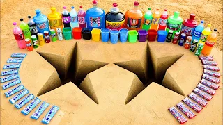 Big Toothpaste Eruption from 2 Star holes, Giant Coca Cola & Fanta, Monster, Chupa Chups vs Mentos