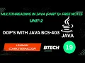 OOP S WITH JAVA BCS-403 MULTITHREADING IN JAVA PART-1 UNIT 2 LEARN BY COMPUTERSHAGOOFI