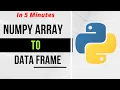 How to convert Numpy 2D Array in to Data Frame Python Tutorials Data Science Pandas 2022