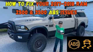 How To Fix Your 2017-2018 Ram 2500 or 3500 ABS Issues